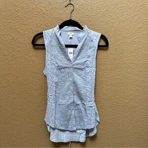 Anthropologie Sky Blue Embroidered Blouse